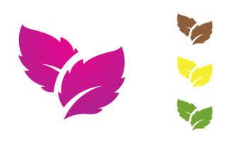 Flower leaf circle decoration or logo nature v2