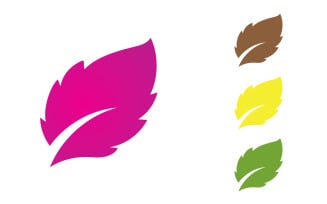 Flower leaf circle decoration or logo nature v3