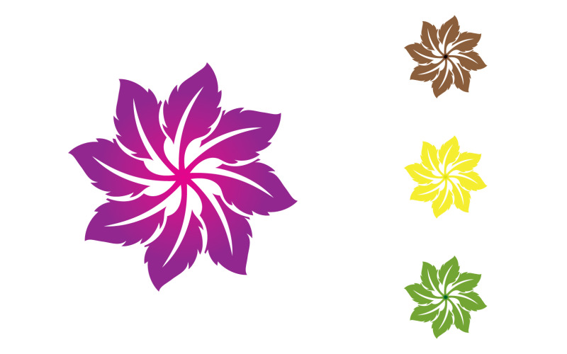 Flower leaf circle decoration or logo nature v4 Logo Template