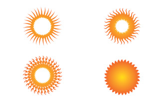 Sun Logo and symbol landscape vector v10