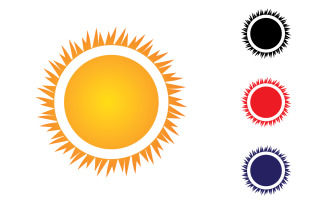 Sun Logo and symbol landscape vector v12