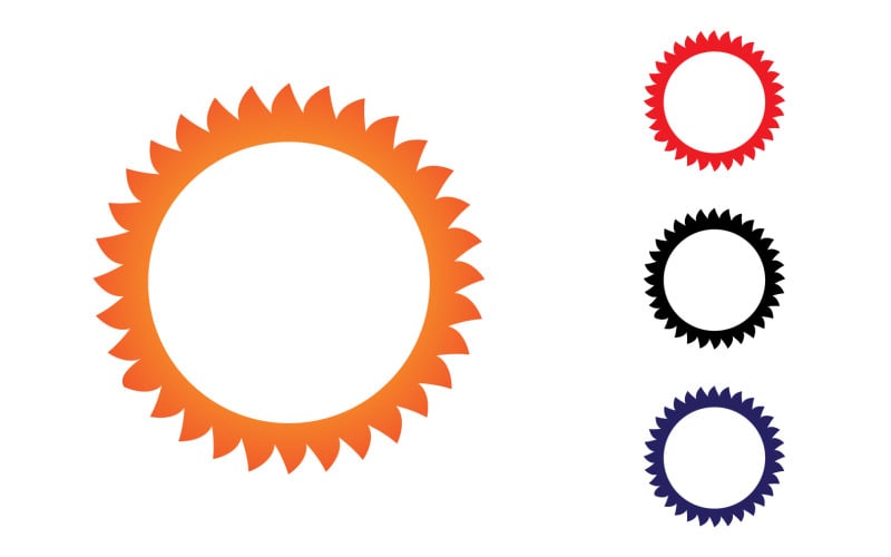 Sun Logo and symbol landscape vector v14 Logo Template