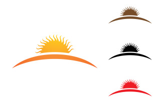 Sun Logo and symbol landscape vector v15