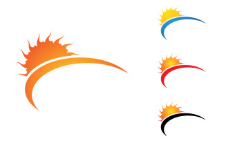Sun Logo and symbol landscape vector v17