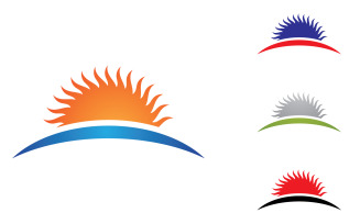 Sun Logo and symbol landscape vector v18