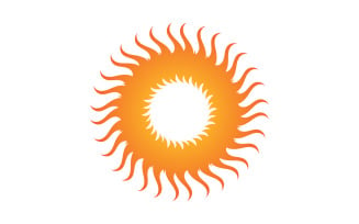 Sun Logo and symbol landscape vector v4
