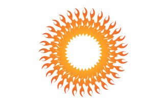 Sun Logo and symbol landscape vector v7