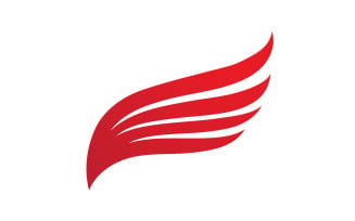 Wing Bird falcon angel logo vector V2