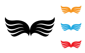 Wing Bird falcon angel logo vector V4