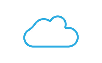 Blue cloud icon logo decoration and company design v26