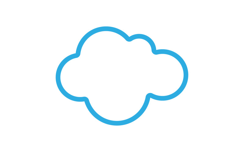 Blue cloud icon logo decoration and company design v27 Logo Template