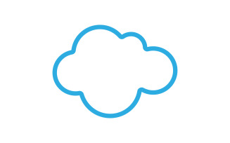 Blue cloud icon logo decoration and company design v27