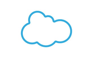 Blue cloud icon logo decoration and company design v28
