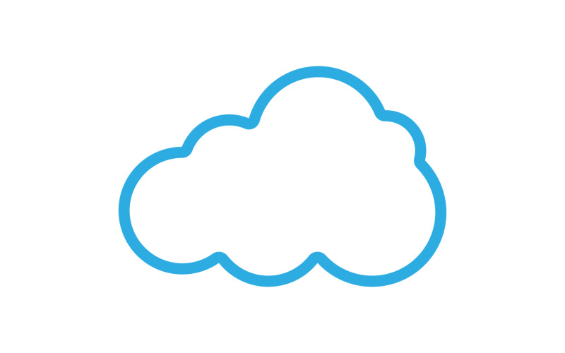 Blue cloud icon logo decoration and company design v29 Logo Template
