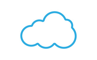 Blue cloud icon logo decoration and company design v29