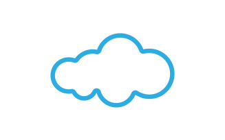 Blue cloud icon logo decoration and company design v30