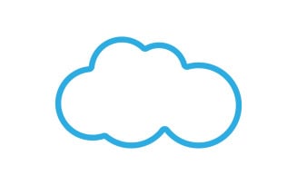 Blue cloud icon logo decoration and company design v32
