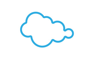 Blue cloud icon logo decoration and company design v33
