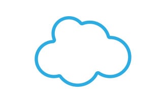 Blue cloud icon logo decoration and company design v34