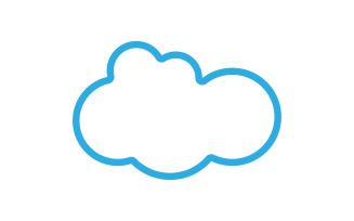 Blue cloud icon logo decoration and company design v35