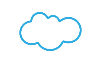 Blue cloud icon logo decoration and company design v36