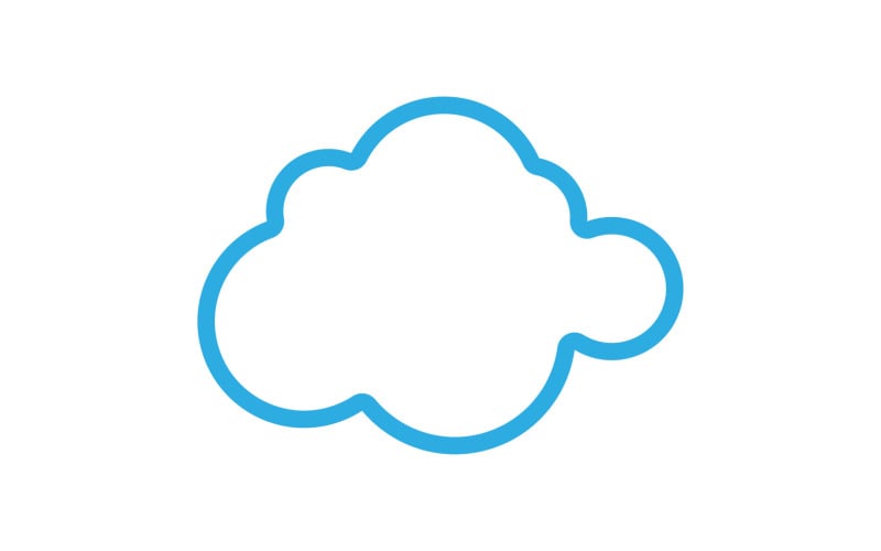 Blue cloud icon logo decoration and company design v37 Logo Template
