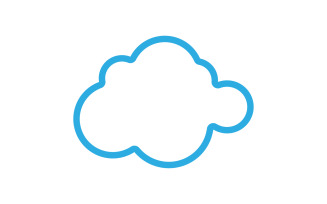 Blue cloud icon logo decoration and company design v37