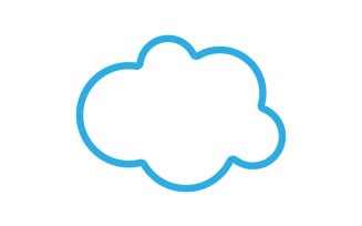 Blue cloud icon logo decoration and company design v38