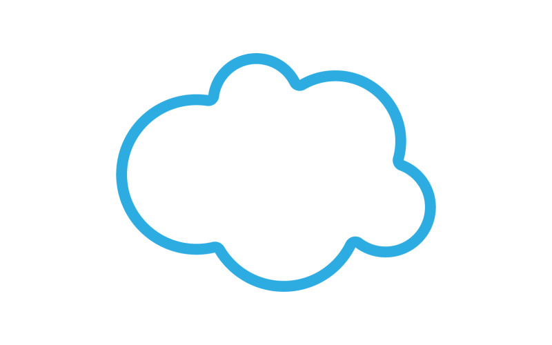Blue cloud icon logo decoration and company design v38 Logo Template