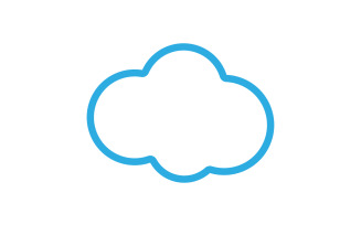 Blue cloud icon logo decoration and company design v39