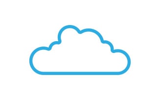 Blue cloud icon logo decoration and company design v40