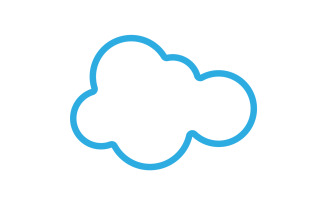 Blue cloud icon logo decoration and company design v41