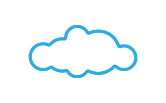 Blue cloud icon logo decoration and company design v42