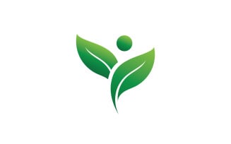 Eco leaf green nature tree element logo vector v12