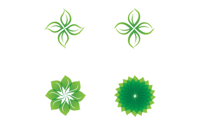 Eco leaf green nature tree element logo vector v2 Logo Template