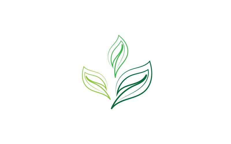 Eco leaf green nature tree element logo vector v3 Logo Template