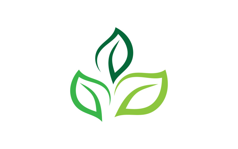 Eco leaf green nature tree element logo vector v4 Logo Template