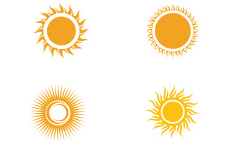 Sun circle nature logo and symbol vector v3