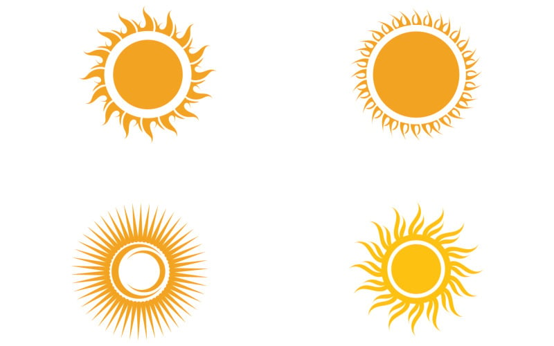 Sun circle nature logo and symbol vector v3 Logo Template