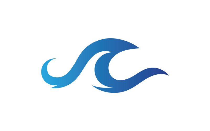 Water wave beach blue water logo vector v16 Logo Template