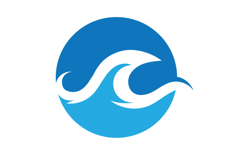 Water wave beach blue water logo vector v24 Logo Template