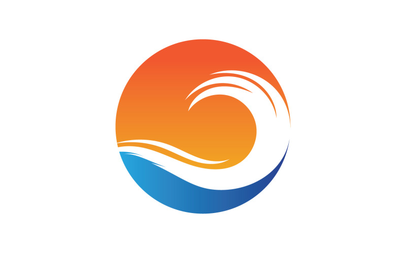 Water wave beach blue water logo vector v30 Logo Template
