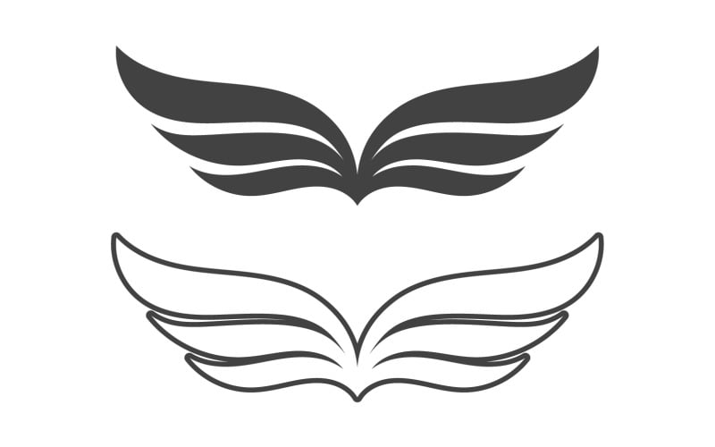 Wing bird falcon angel vector design for logo v10 Logo Template