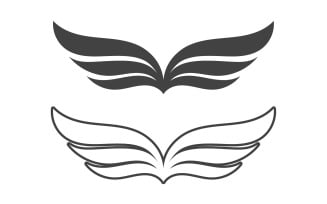 Wing bird falcon angel vector design for logo v10