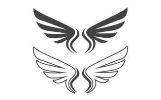 Wing bird falcon angel vector design for logo v11