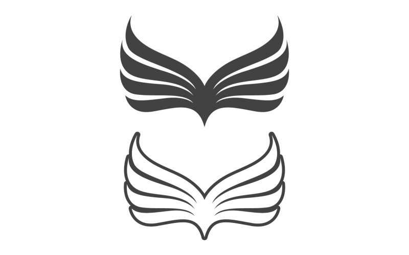 Wing bird falcon angel vector design for logo v12 Logo Template