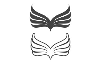 Wing bird falcon angel vector design for logo v12