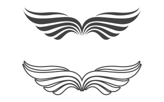 Wing bird falcon angel vector design for logo v13