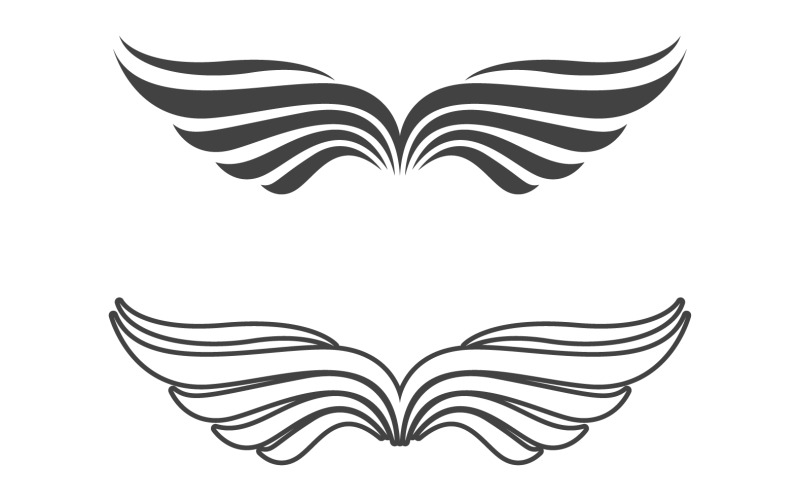 Wing bird falcon angel vector design for logo v13 Logo Template