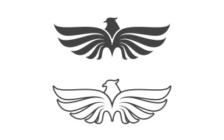 Wing bird falcon angel vector design for logo v14